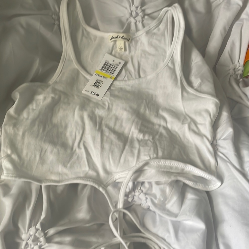 White crop top